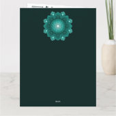 Turquoise Dot Mandala Happy Birthday Karte (Rückseite)