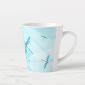 Turquoise Dragonflies Personalized Coffee Mug Milchtasse (Rechts)