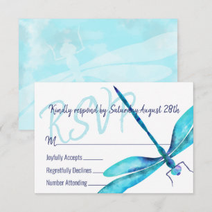 Turquoise Dragonfly UAWG Enclosure Card Hinweiskarte