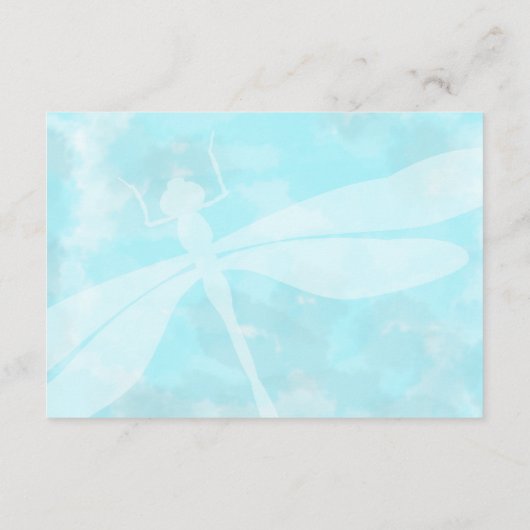 Turquoise Dragonfly UAWG Enclosure Card Hinweiskarte (Rückseite)