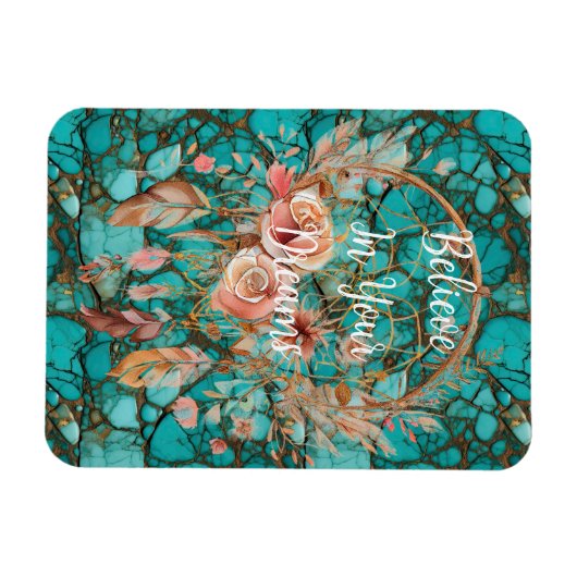 Turquoise Dream Catcher Magnet (Horizontal)