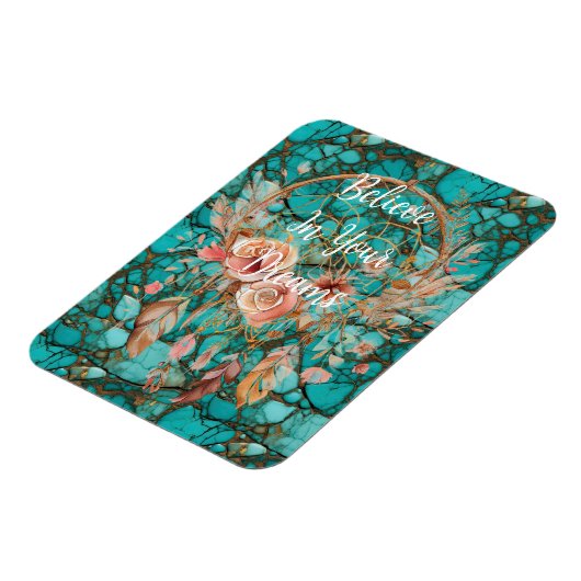 Turquoise Dream Catcher Magnet (Linke Seite)