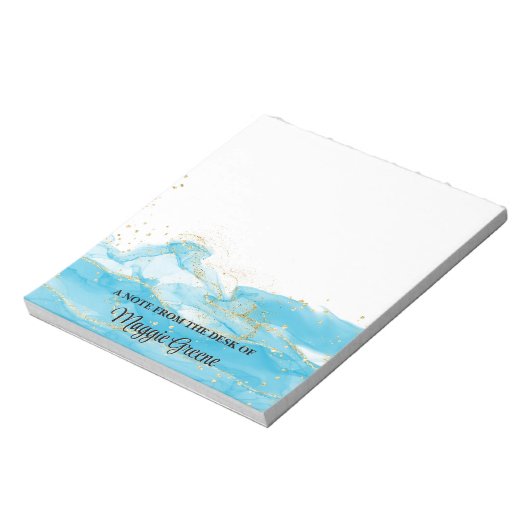 Turquoise Dreams Pageant Stationery Small Notepad Notizblock (Rotiert)