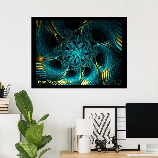 Turquoise Electric Poster (Heimbüro)