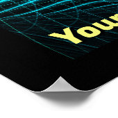 Turquoise Electric Poster (Ecke)