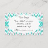 Turquoise Elephant Babyduschenkocher Begleitkarte (Rückseite)