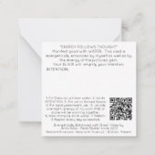 *~* TURQUOISE Elixir Kristall AP64 Flachnotiskarte Mitteilungskarte (Rückseite)