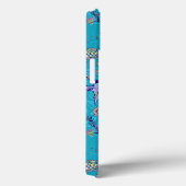 Turquoise Fish Pattern Case-Mate iPhone Hülle (Rückseite / Rechts)