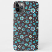 Turquoise Floral Pattern – Boho Aesthetic  iPhone Hülle (Rückseite)