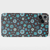 Turquoise Floral Pattern – Boho Aesthetic  iPhone Hülle (Rückseite (Horizontal))