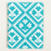 Turquoise Floral Quilt Planner Planer (Vorderseite)