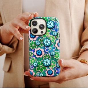 Turquoise Flower Hippie iPhone   Hippie iPhone 13 Case-Mate iPhone Hülle