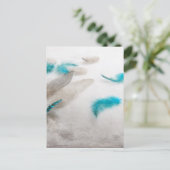 Turquoise Fluff Postkarte (Stehend Vorderseite)
