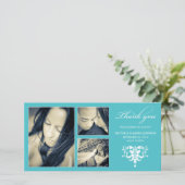 TURQUOISE-FORMAL-FARBE | DANKE, DASS DU KARTE (Stehend Vorderseite)