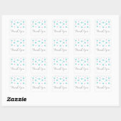 Turquoise Fuchsia Confetti Danke Stickers (Blatt)