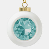 Turquoise Gem Keramik Ball Weihnachtsschmuck Kugel-Ornament (Vorderseite)