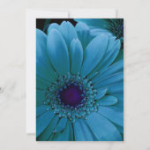 TURQUOISE Gerbera Daisy Hochzeit Einladung (Rückseite)