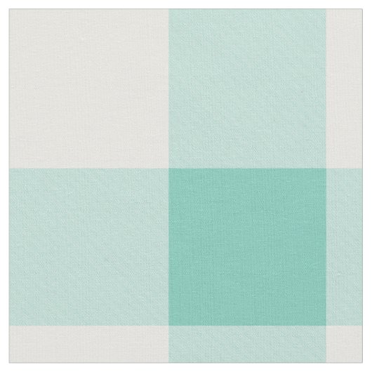 Turquoise Gingham Pattern Fabric Stoff (Nahaufnahme)