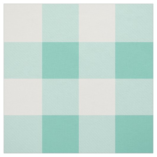 Turquoise Gingham Pattern Fabric Stoff (Muster)