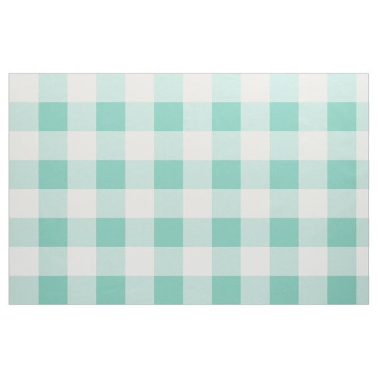 Turquoise Gingham Pattern Fabric Stoff (Fat Quarter (45,7 x 55,9 cm))