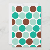 Turquoise Giraffe Kinderdusche Einladung (Rückseite)