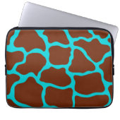 Turquoise Giraffe Print Laptop Sleeve (Vorderseite)