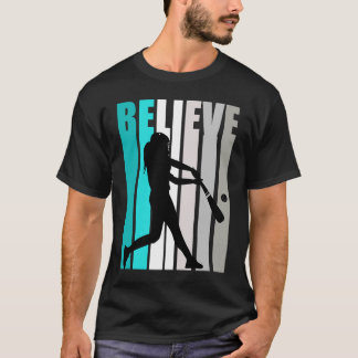 Turquoise Girls Baseball Geburtstag Softball Fan U T-Shirt