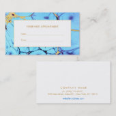 Turquoise Gold Aquarellsalon Terminkarte (Vorne/Hinten)