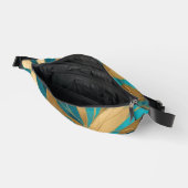 Turquoise Gold Boho Blätter Populäre Sammlung Bauchtasche (Offen)