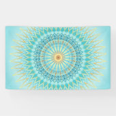 Turquoise Gold Boho Mandala Banner (Horizontal)