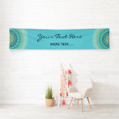 Turquoise Gold Boho Mandala Banner (Insitu)