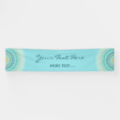 Turquoise Gold Boho Mandala Banner (Horizontal)