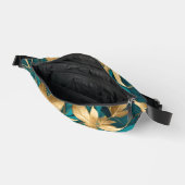 Turquoise Gold Boho Popular Blätter Collection Bauchtasche (Offen)