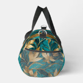 Turquoise Gold Boho Popular Blätter Collection Duffle Bag (Rechts)
