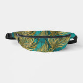 Turquoise Gold Boho Trendy Blätter Collection Bauchtasche (Vorderseite)