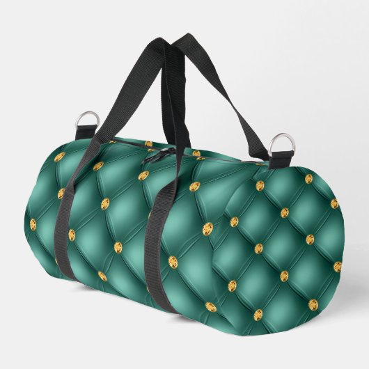 Turquoise Gold Diamond gespeist Duffle Bag (Linke Seite)