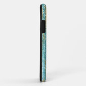 Turquoise Gold Glitzer Elegante Girly Case-Mate iPhone Hülle (Hinten/Rechts)