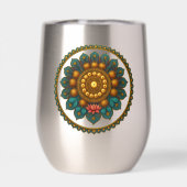 Turquoise Gold Lotus Mandala -Boho Fantasy Graphic (Rückseite)