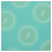Turquoise Gold Mandala Turtle Tribal Stoff (Muster)