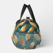 Turquoise Gold Modern Boho Blätter Collection Duffle Bag (Rechts)
