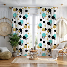 Turquoise Gold Polka Dot