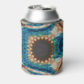 Turquoise Gold Sun Southwestern Art Dosenkühler (Kanne Rückseite)