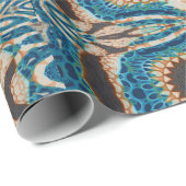 Turquoise Gold Sun Southwestern Art Geschenkpapier (Rolleneckpunkt)