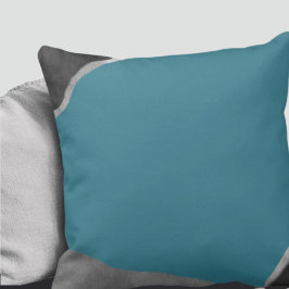 Turquoise Gray & Black Minimalist Abstract Kissen