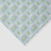 TURQUOISE GREEN GRAY RAINBOWS SEIDENPAPIER (Ausschnitt)