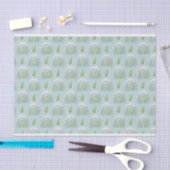 TURQUOISE GREEN GRAY RAINBOWS SEIDENPAPIER (Handwerk)