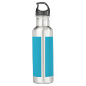 Turquoise Gymnastik und Lila Personalisierte Edelstahlflasche (Rückseite)