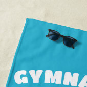 Turquoise Gymnastik und Lila Personalisierte Strandtuch (Beispiel)