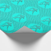 Turquoise Horoscope Zodiac Star Sign Aquarius Geschenkpapier (Ecke)