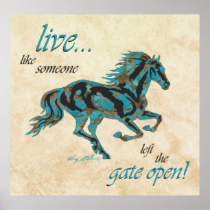 Turquoise Horster Poster